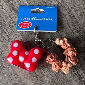 Tokyo Disney Minnie Mouse Popcorn Bucket Keychain